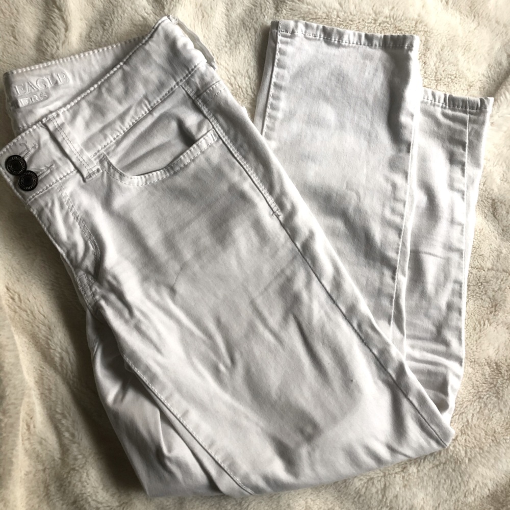 White American Eagle Crop Jean